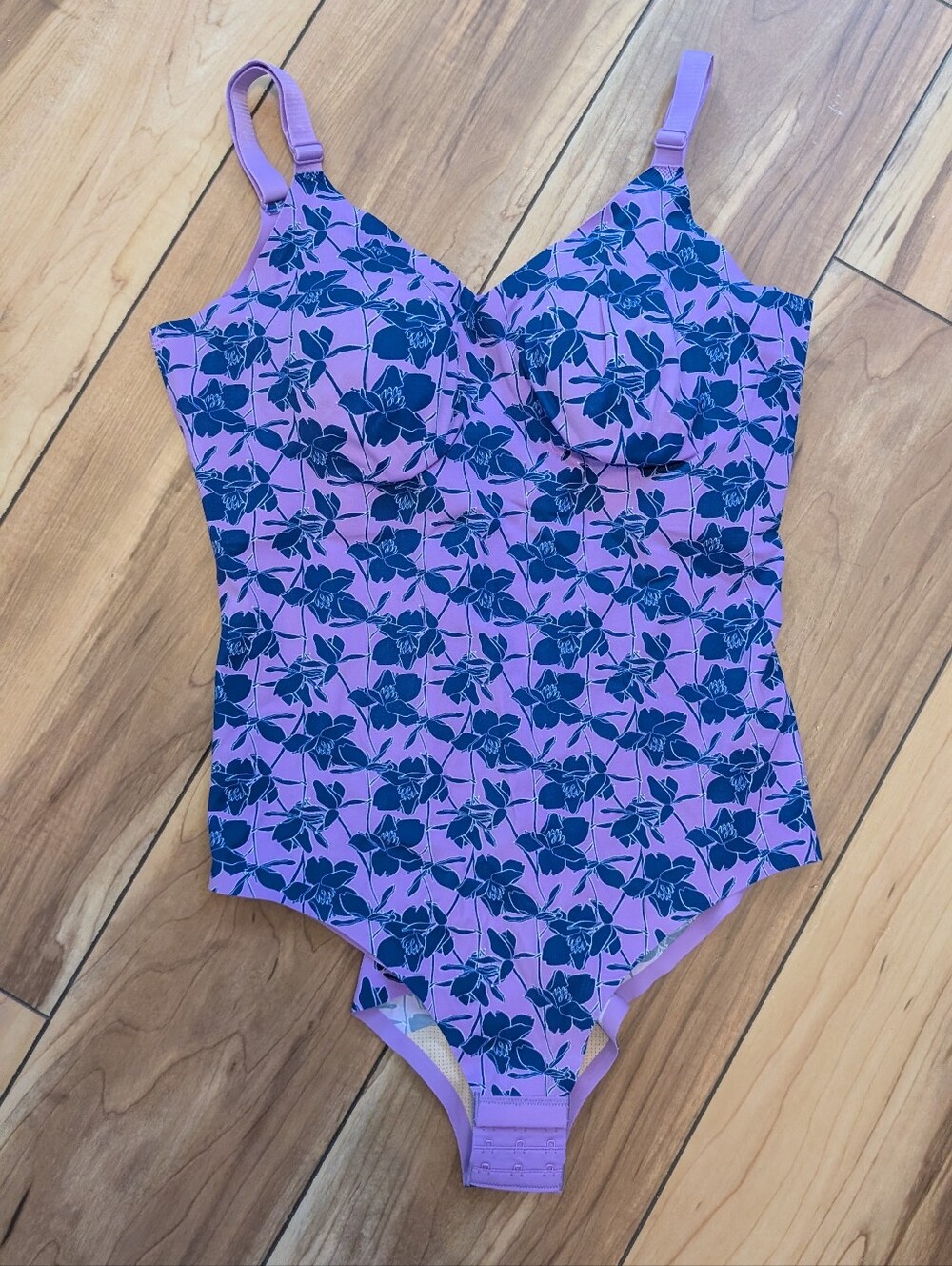 Rare! knix LuxeLift Bodysuit - Violet Magnolia [XL+]